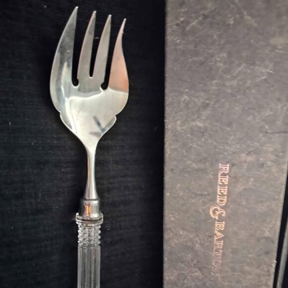 Reed And Barton crystal handle salad fork - Picture 1 of 5